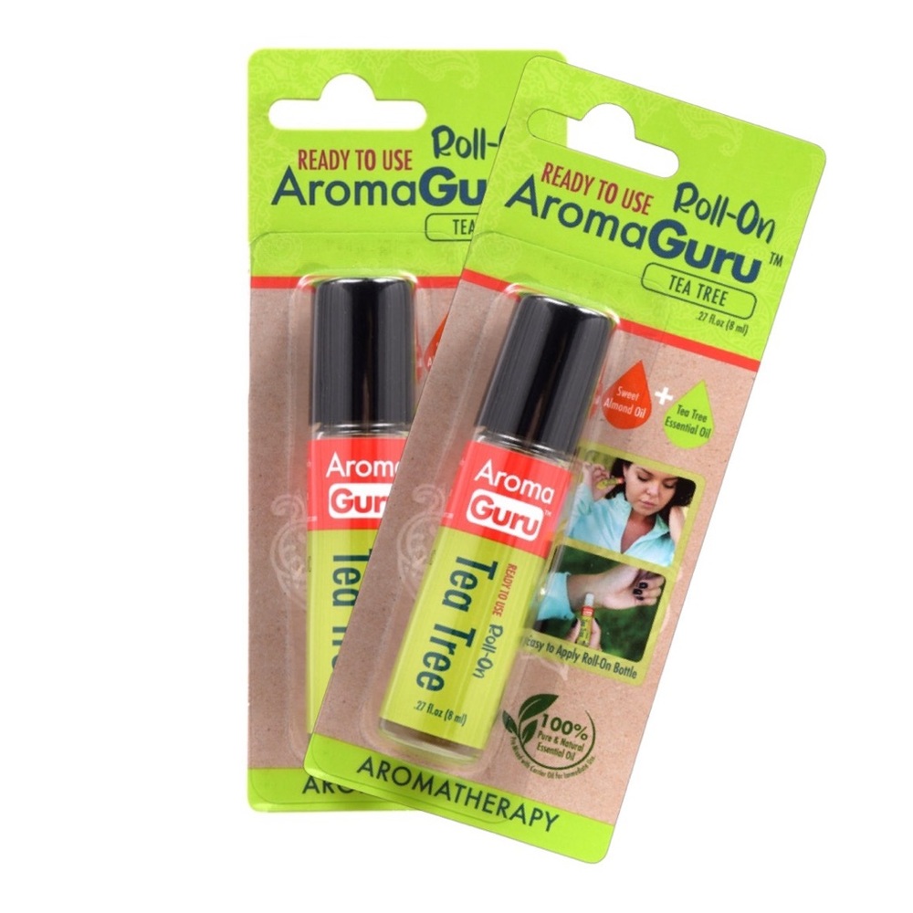 Aroma Guru Tea Tree Essential Oil Roll-On 2 Pack NWT